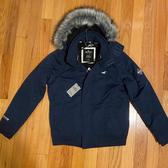 Hollister Sherpa Lined Bomber Jacket 
